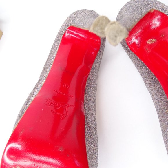 Chrisitian Louboutin Lady Peep 150 Glitter Pumps - Picture 11 of 15